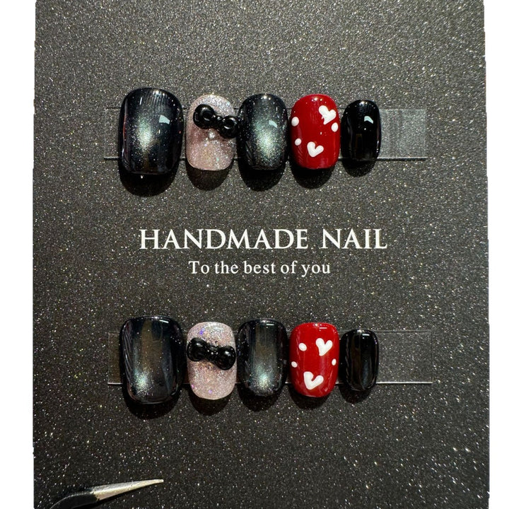 Artistic Handmade Press-On Nail Art Set