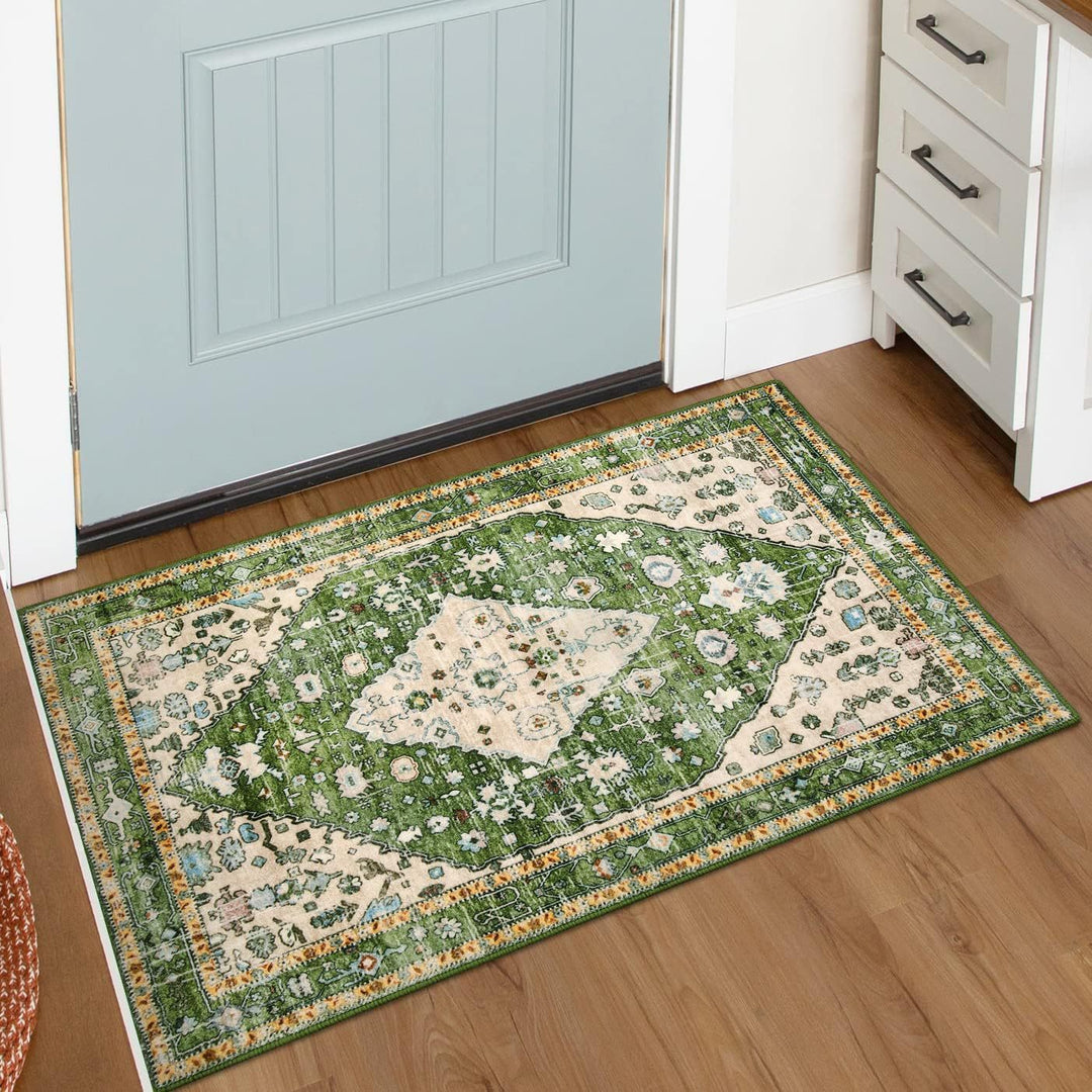 Vintage Floral Patterned Area Rug