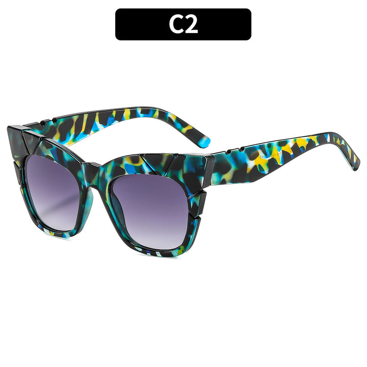 Artistic Geometric Shield Sunglasses