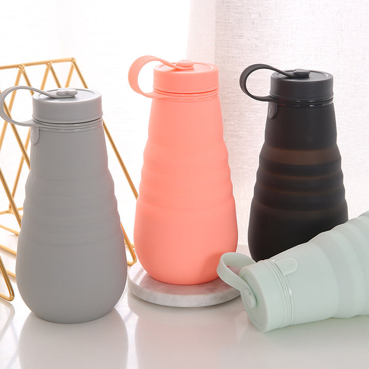 Ladies Foldable Silicone Drinking Bottle with Secure Closure Kalsten