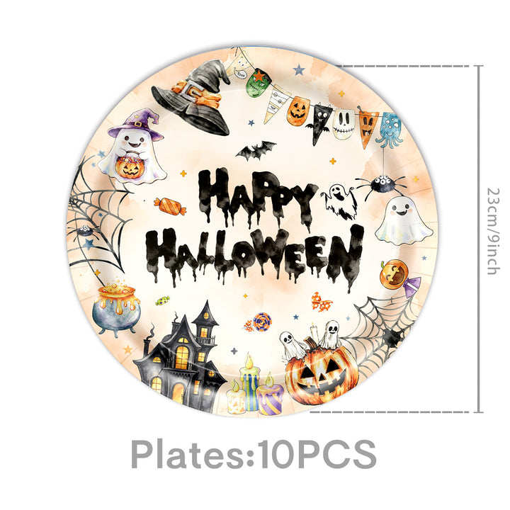 Paper Napkin Set with Halloween Motifs and Detailed Print for Party Decoration