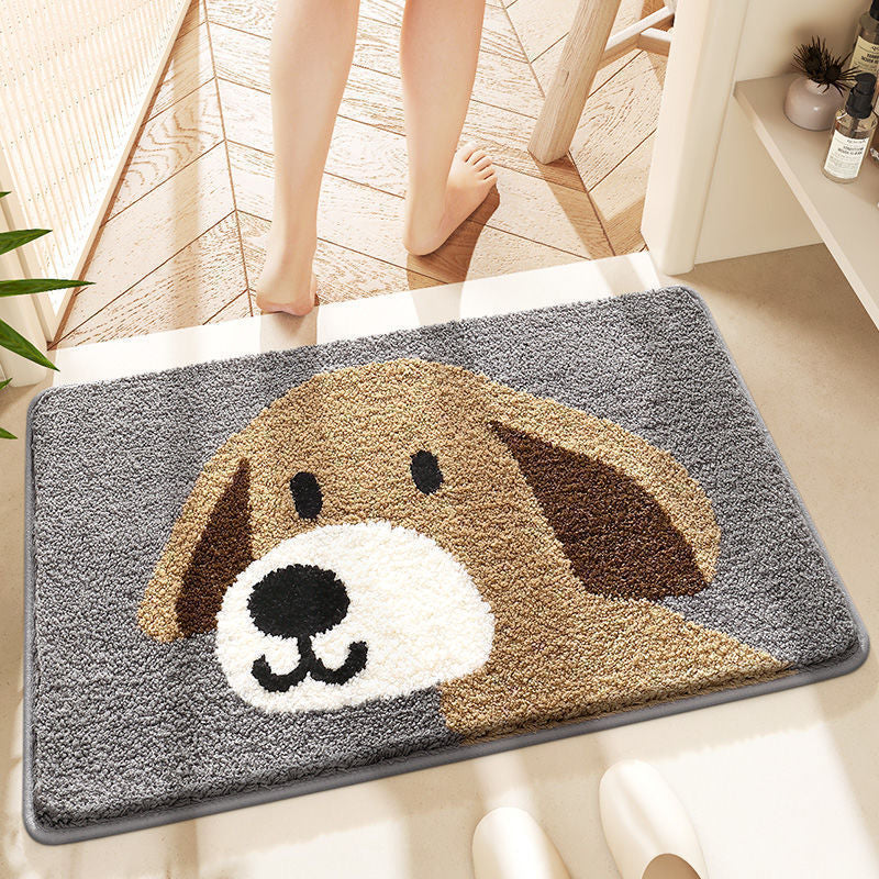 Plush Cat Theme Bath Mat