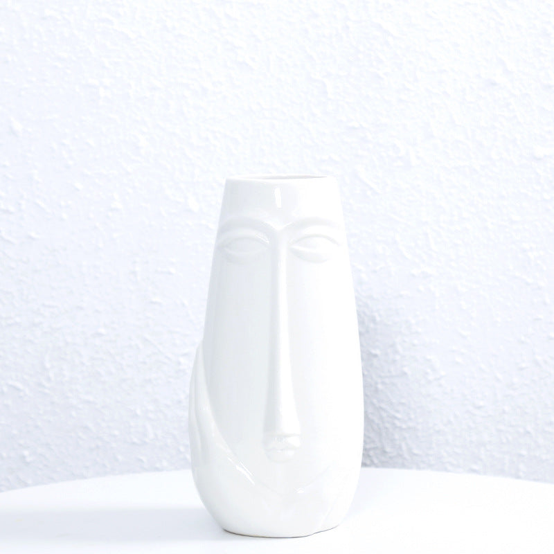 Artistic Face-Shaped Ceramic Vase Kalsten