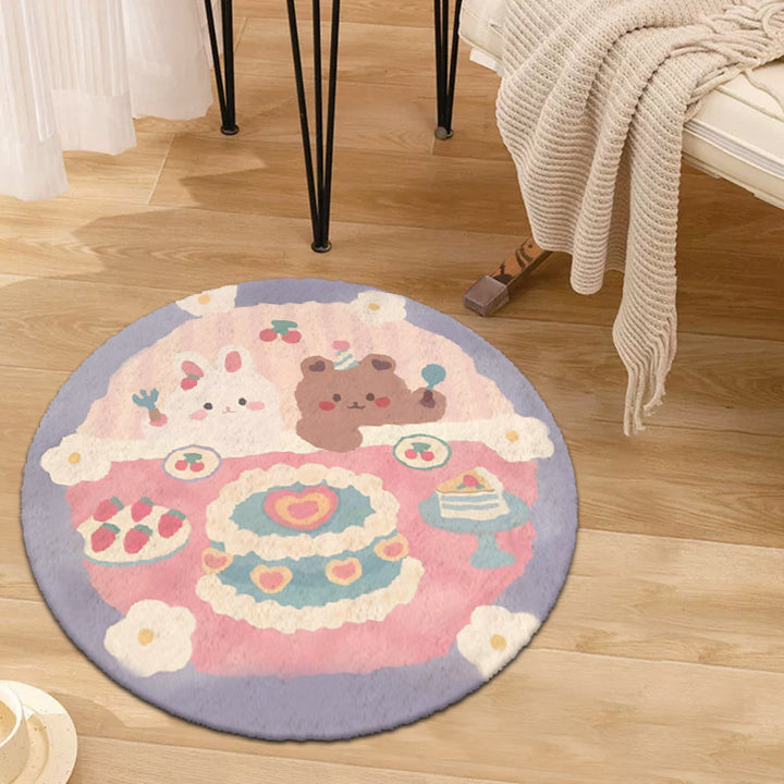 Educational Alphabet Round Rug