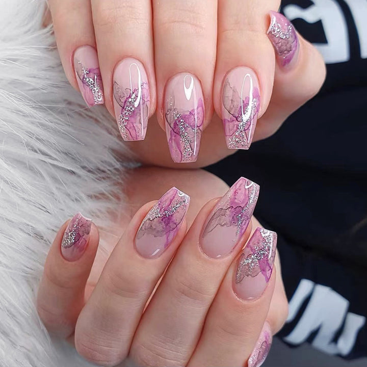 Artful Nail Art with Glitter Details Kalsten