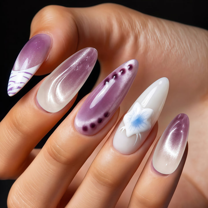 Creative artificial nails with floral design Kalsten
