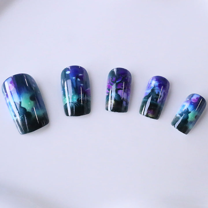 Fantasy Landscape Nail Art Kalsten