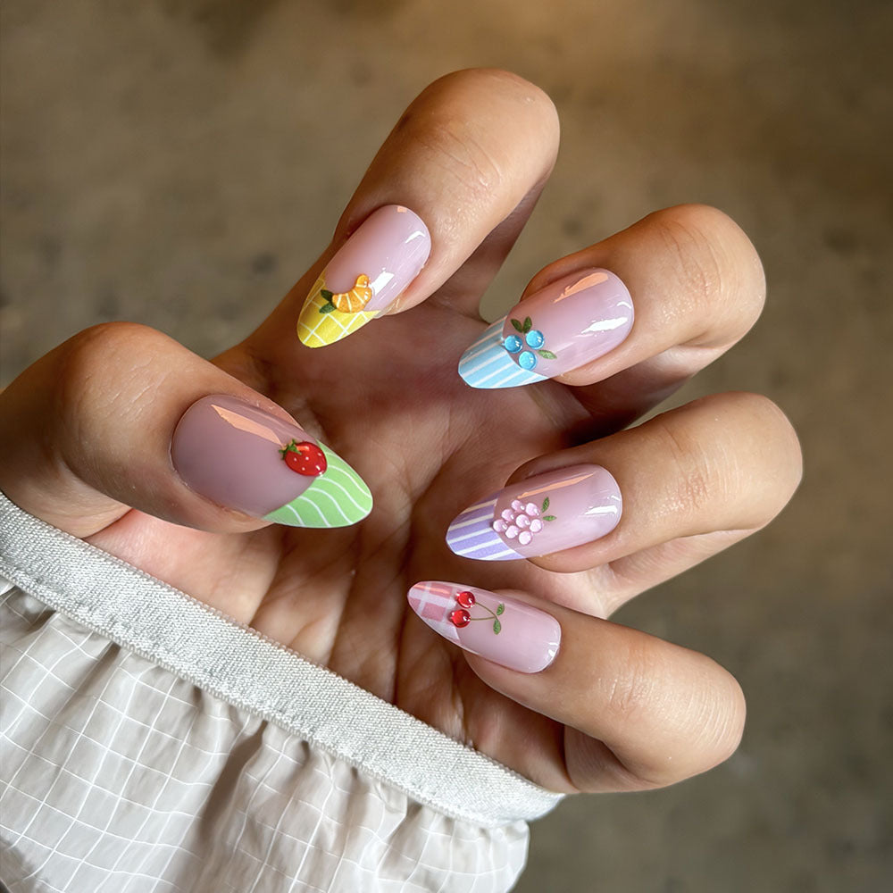 Fruit-Inspired Artistic Press-On Nail Set Kalsten