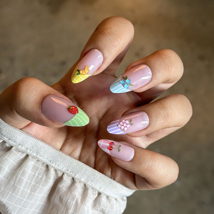 Fruit-Inspired Artistic Press-On Nail Set Kalsten