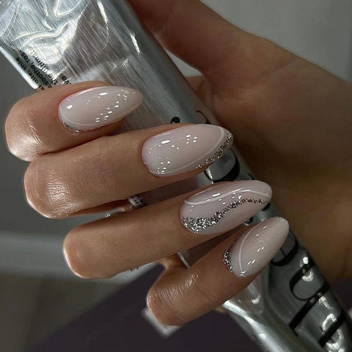Artful nail designs with shimmering accents Kalsten