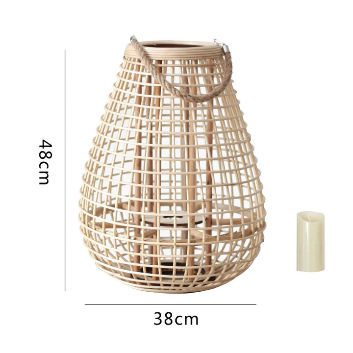 Decorative Rattan Lantern with Carry Handle Kalsten