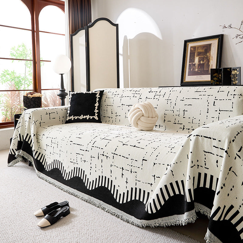 Modern Geometric Pattern Sofa Throw Blanket