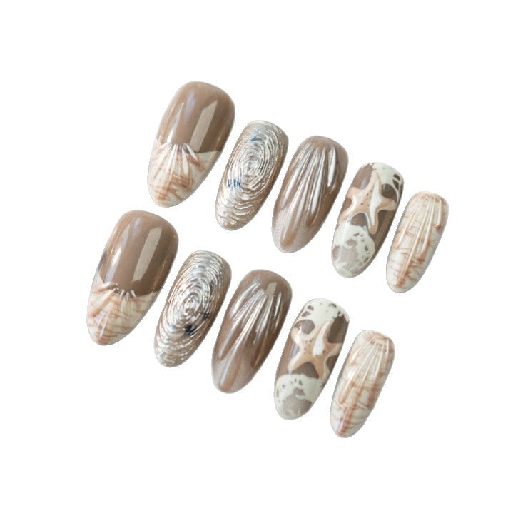 Elegant Nail Tips with Maritime Design Kalsten