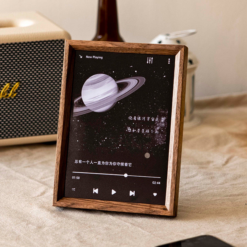 Elegant Wooden Multimedia Display Frame for Home