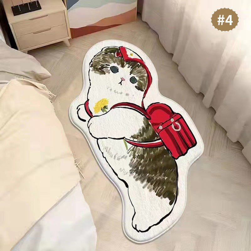 Cartoon Cat-Shaped Area Rug Kalsten