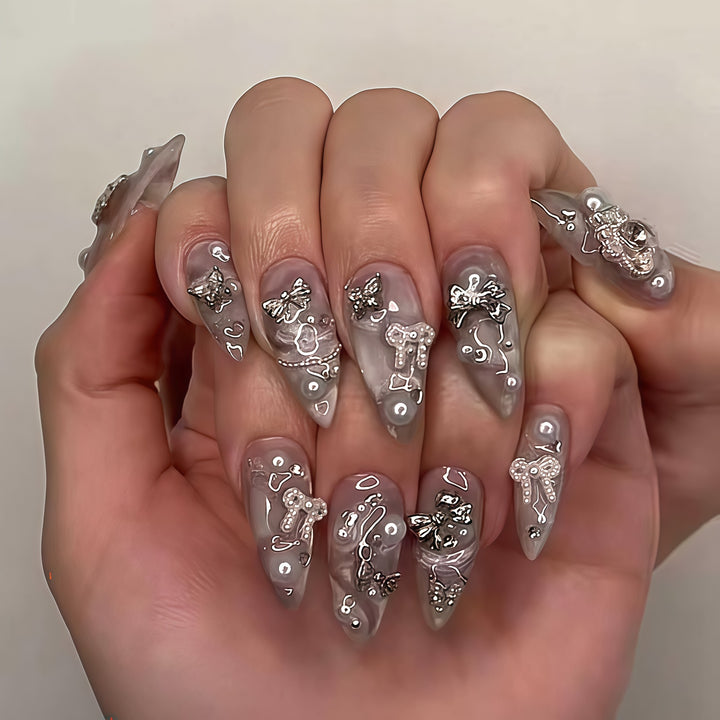 Decorative Stiletto Press-On Nail Set Kalsten