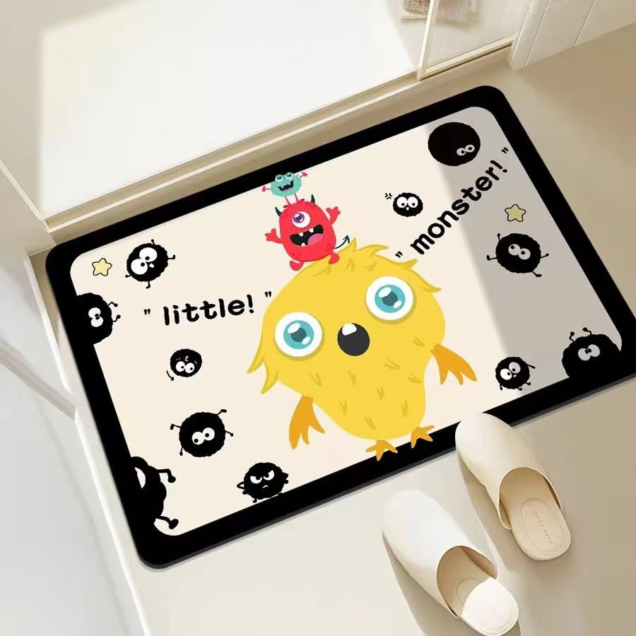 Playful Monster-Themed Bath Mat Kalsten
