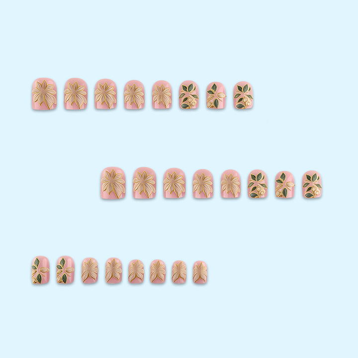 Artificial nails with romantic floral design Kalsten