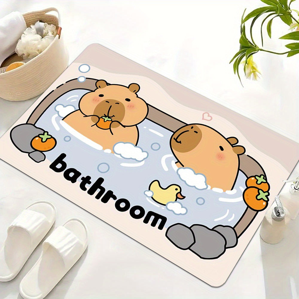 Playful Cartoon Bathroom Mat Kalsten