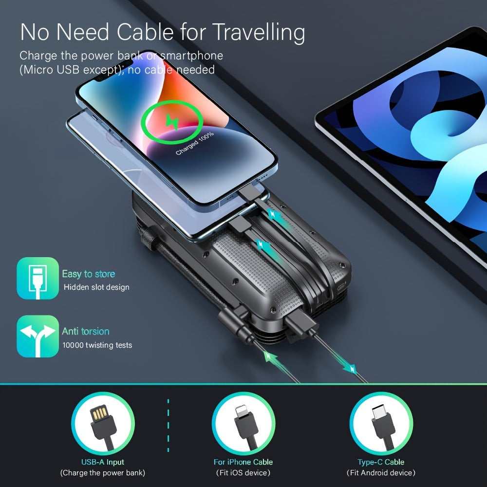 Solar-powered power bank with LED lights Kalsten