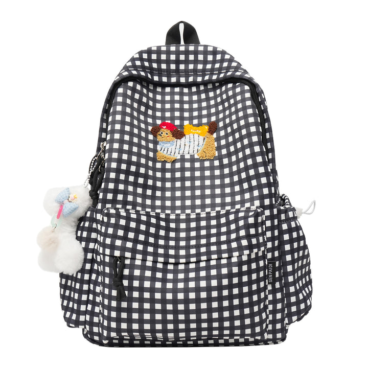 Playful Character Embroidered Backpack