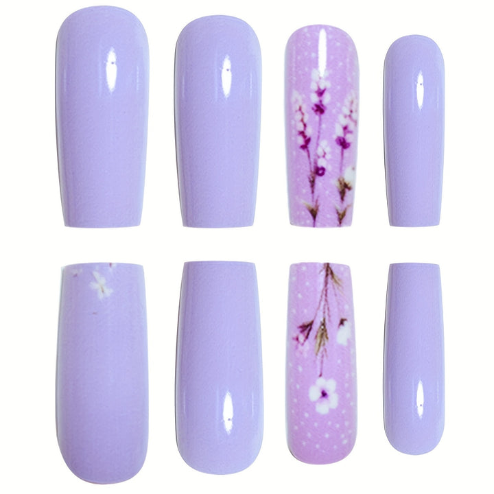 Artfully Designed Floral Acrylic Nail Set Kalsten