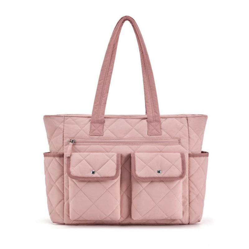 Quilted Tote Bag with Practical Outside Pockets Kalsten