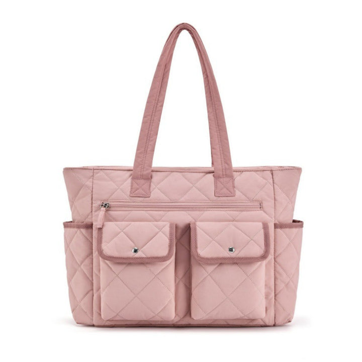 Quilted Tote Bag with Practical Outside Pockets Kalsten