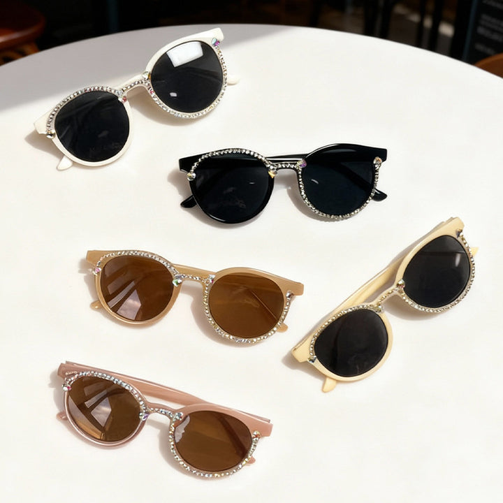 Crystal-Embellished Cat-Eye Sunglasses Kalsten