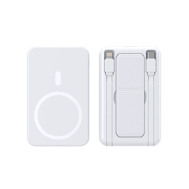 Portable wireless charger with integrated cable system Kalsten