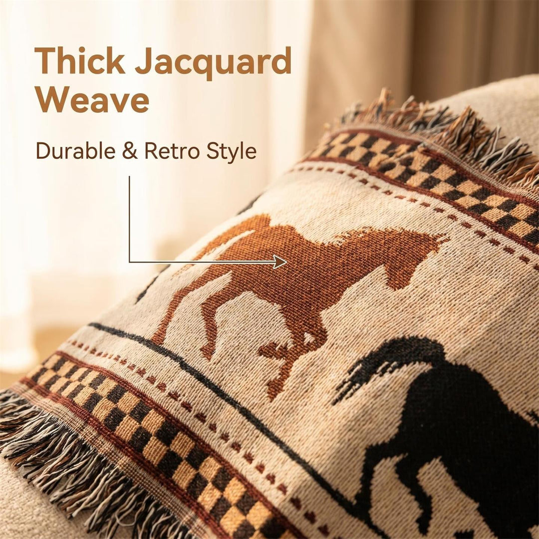 Cozy Equine Themed Throw Blanket