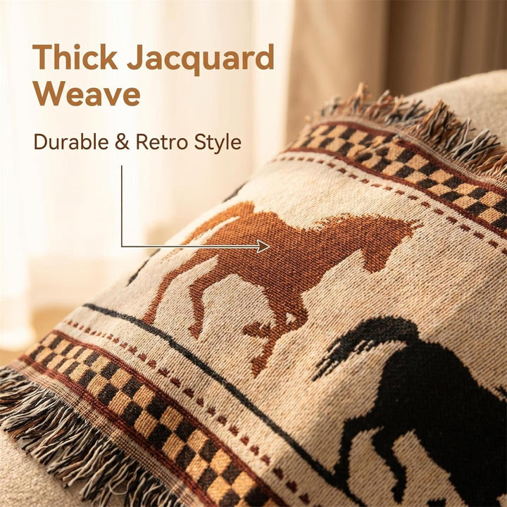 Cozy Equine Themed Throw Blanket