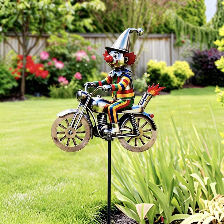 Garden Decor Clown Riding Motorcycle Kalsten