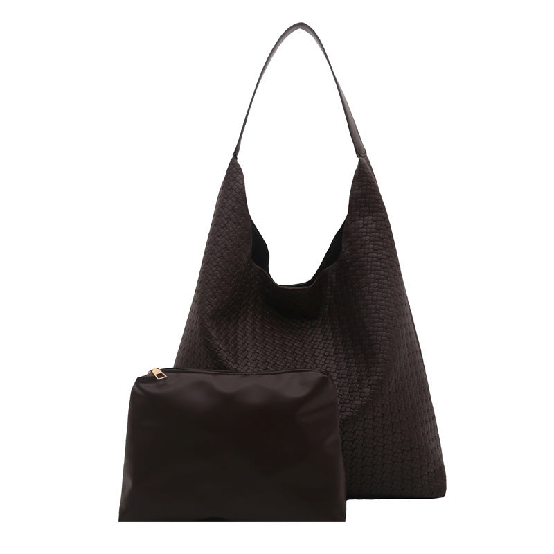 WoTextured Fabric Slouchy Tote Bag Kalsten