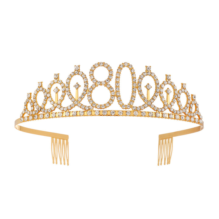 Women's Crystal-Embellished Tiara with Elegant Design Kalsten