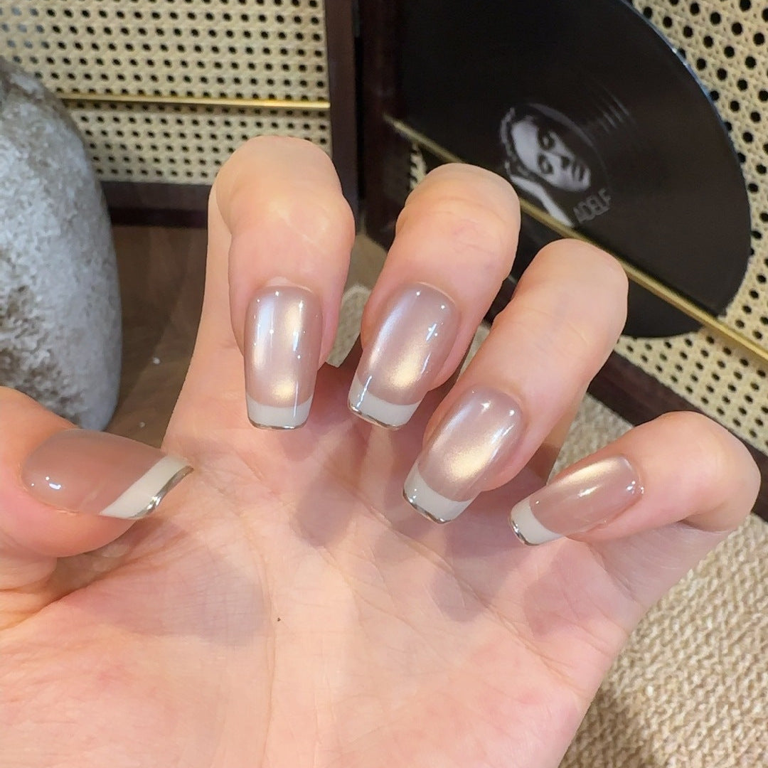 Acrylic French Tip Press-On Nails Kalsten
