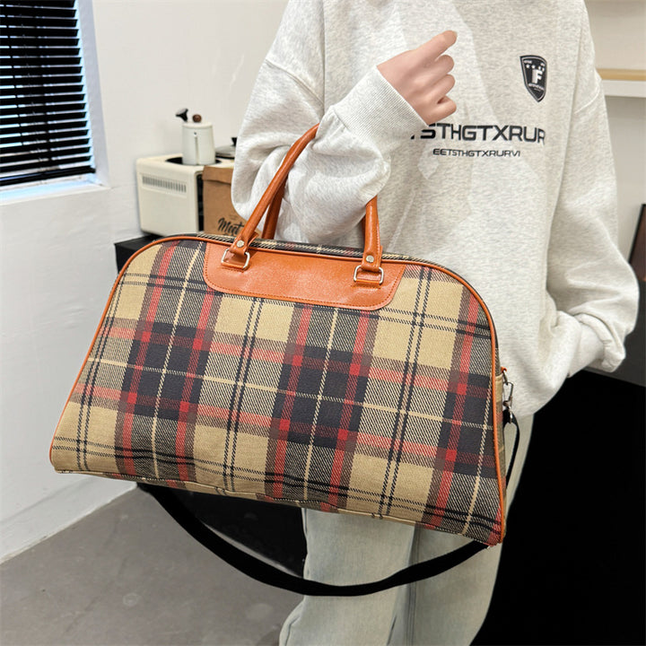 Stylish Plaid Weekend Tote Bag Kalsten