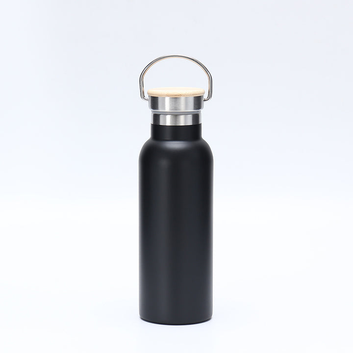 Women's insulated stainless steel drinking bottle with wooden lid Kalsten