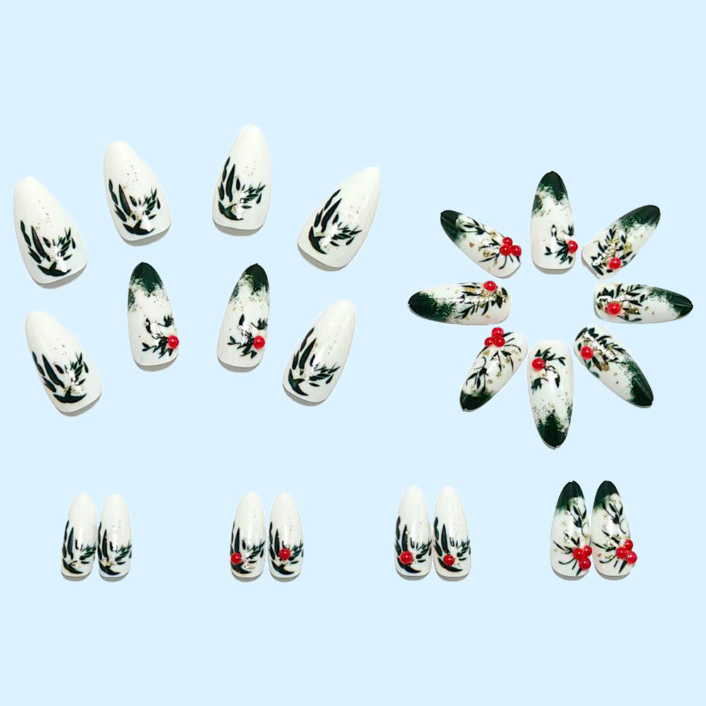 Artificial nails with festive flower design Kalsten