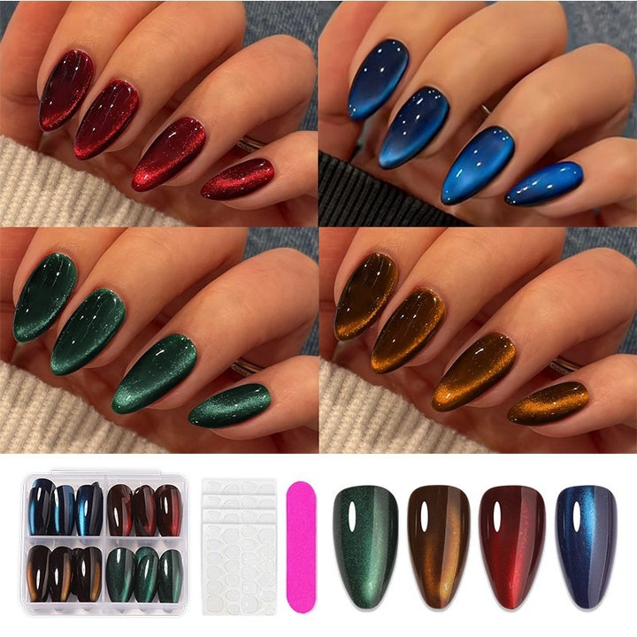 Elegant artificial nail set with high gloss and pointed design Kalsten