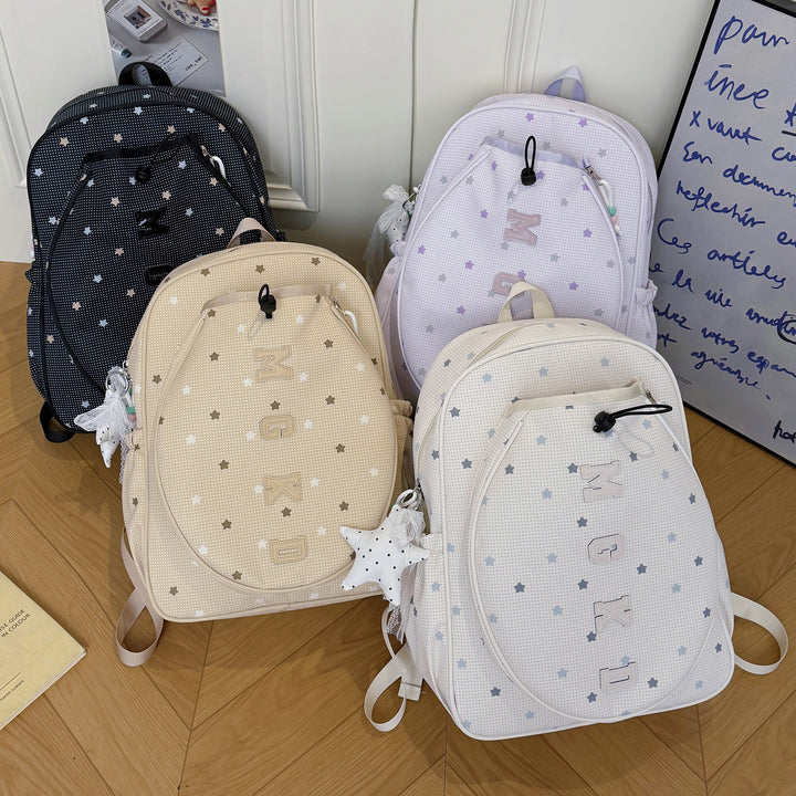 Star-Patterned Casual School Backpack Kalsten