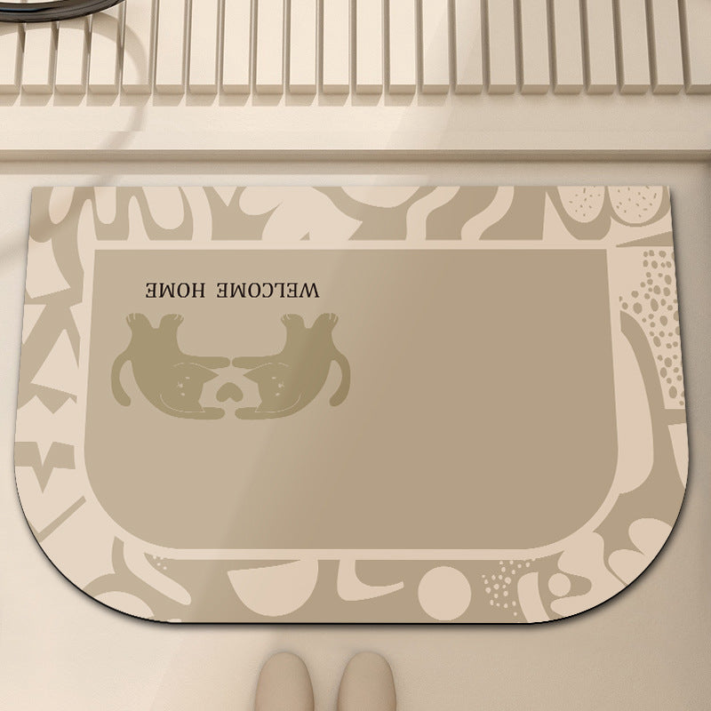 Playful Pet-Themed Welcome Mat