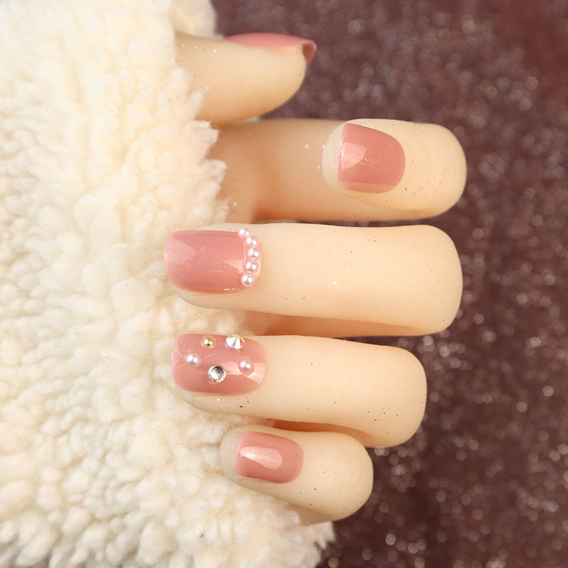 Decorative Rhinestone-Embellished Press-On Nails