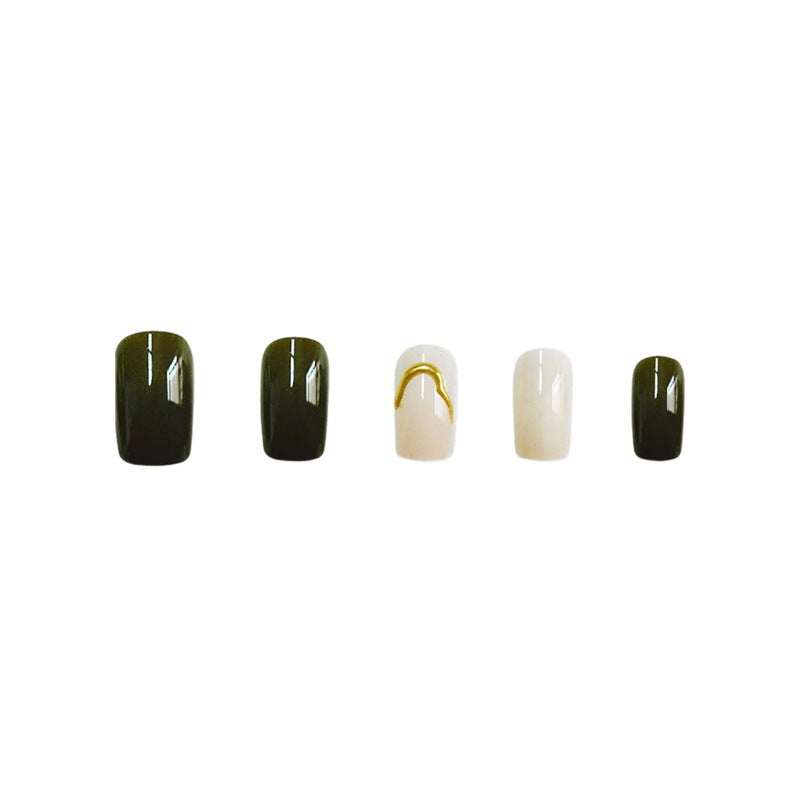 Elegant Press-On Nail Enhancements with Unique Design Kalsten