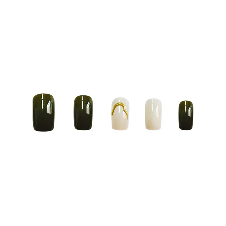 Elegant Press-On Nail Enhancements with Unique Design Kalsten