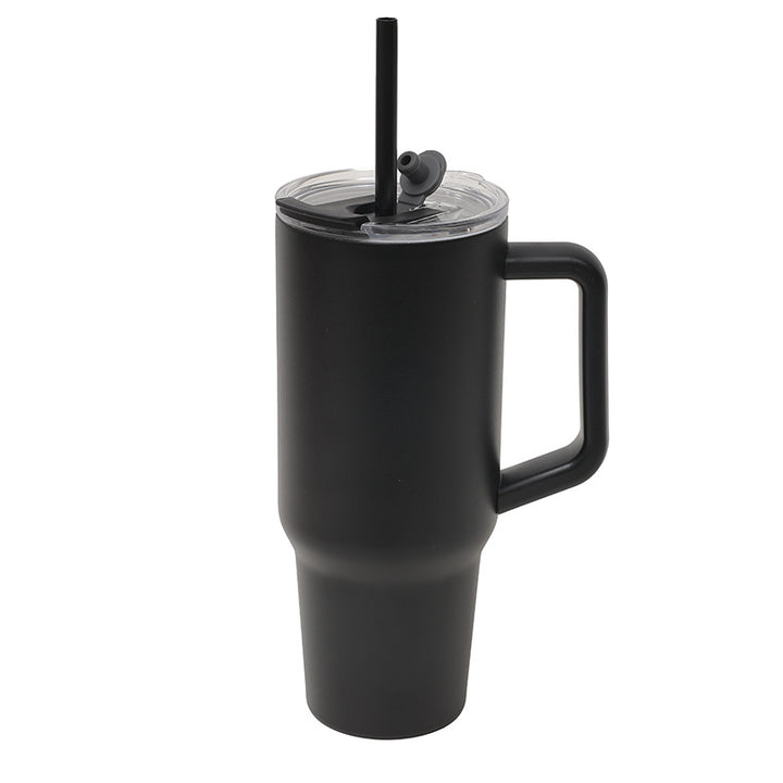 Unisex Insulated Drinking Cup with Handle and Integrated Straw Kalsten
