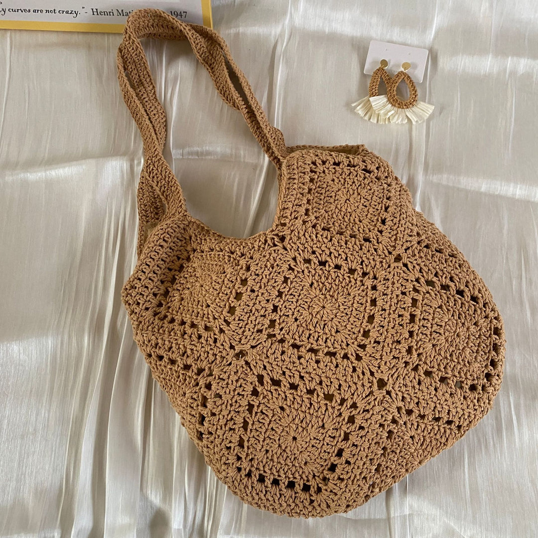 Handmade shoulder bag with floral motifs Kalsten