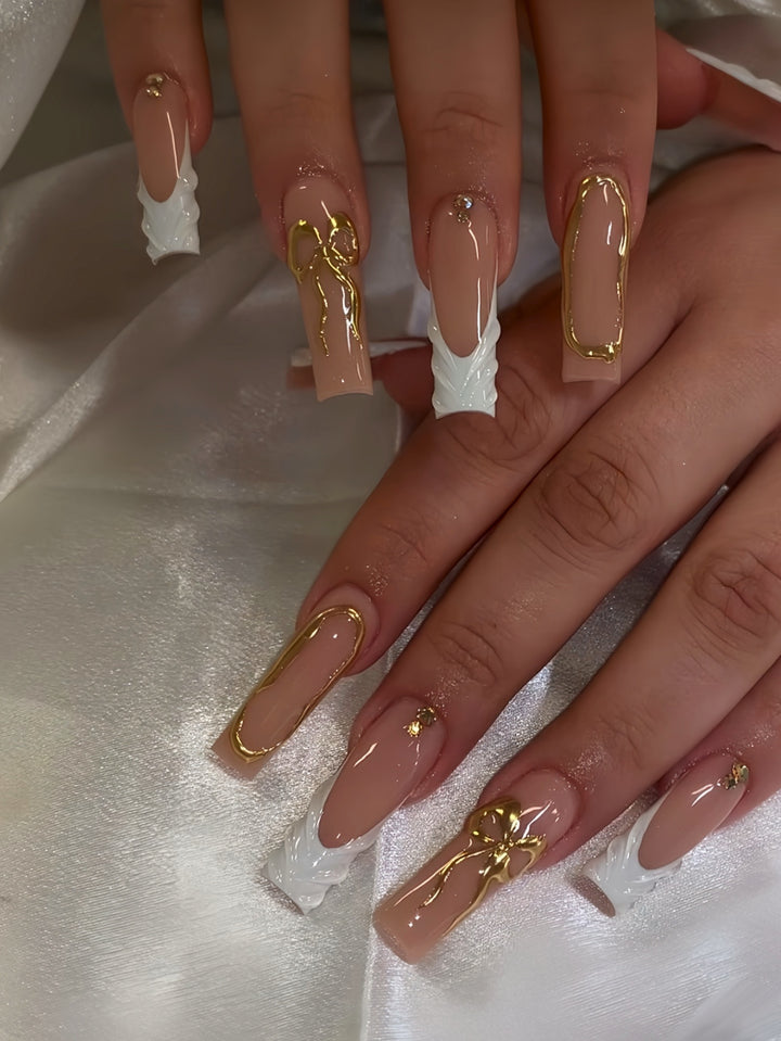 Decorative Long Press-On Nail Extensions Kalsten