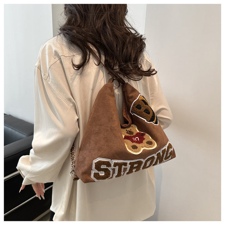 Shoulder bag in playful bear pattern Kalsten