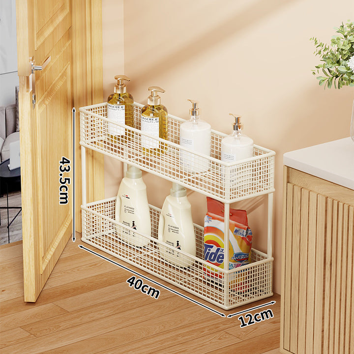 Slim Overdoor Three-Tier Wire Mesh Storage Organizer